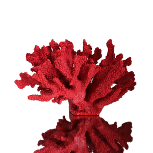 Statue en corail rouge en polyrésine, sculpture en résine, <span class=keywords><strong>décoration</strong></span> <span class=keywords><strong>marine</strong></span> artificielle écologique pour la maison, cadeaux d'anniversaire - Product Image 1