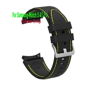 Suture Silicone Strap For Samsung Galaxy Watch 6 4 5 Pro Classic Sports Stitching Band Correa Smartwatch Bracelet