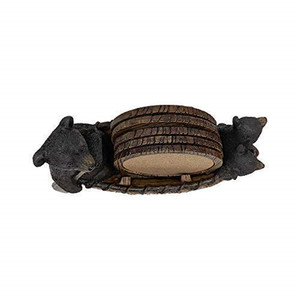Polyresin/resina montaña oso negro canoa conjunto de montaña rusa con soporte-<span class=keywords><strong>Pine</strong></span> <span class=keywords><strong>Ridge</strong></span> 3 rústico negro oso decoración de cabina absorbente Montaña Rusa - Product Image 3