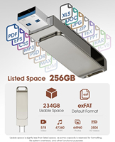 Flash Drive 256gb USB Stick Pen Drive 32GB 3.1 LED Thumb Drive 16gb 64gb 128gb 2 in 1 Tipe-C Custom OTG 1TB USB Flash Drive