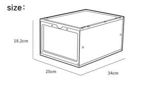 Boîte de rangement en plastique pliable pour chaussures en plastique pp, boîte d'emballage pour baskets, chaussures en plastique - Product Image 2