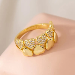 Anello a Cuore da Donna con Cristalli, Regolabile, Gioiello Moda Autunno Inverno, Idea Regalo - Product Image 3