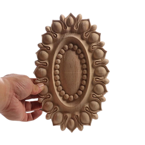 Sculpture en bois massif sur mesure 2023, Appliques en bois, décoration d'armoire, Sculpture florale, Applique en bois - Product Image 5