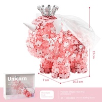 Moonlight Society Fleur Licorne Microparticule Assemblé Plastique ABS Échelle 1:32 40 Pièces Blocs de Construction Modèle Jouet Fantaisie
