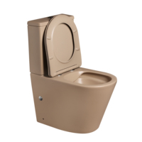 Ustensiles sanitaires d'usine placard à eau commode couleur mate toilette sans monture chasse d'eau en céramique deux pièces cuvette de toilette