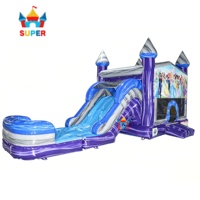 Castillo Inflable OEM con Tobogán y Pancarta Personalizada Gratuita, Tendencia Coreana, en Venta y Alquiler para Fiestas
