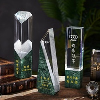 Trophée en cristal de marbre personnalisé, récompense pour employé de l'année, médaille créative, prix de compétition, récompense de réunion annuelle, présentation