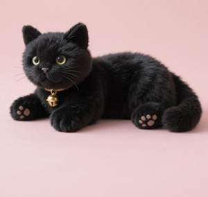 ODM OEM مخصص تصميم AI أفخم لطيف واقعي القط الأسود أفخم دمية هدية لطيف - Product Image 3