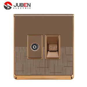 범용 전화, 전기 비디오 월 전원 콘센트, PC 듀얼 포트 TV 안테나 전원 소켓 + 전화 전원 콘센트 - Product Image 1