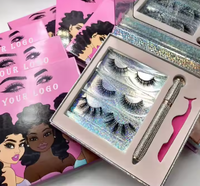 10 paires de cils Kit de gros 3D 25MM naturel faux cils en vrac Baux Bink moelleux cils Kit en vrac pour les femmes maquillage