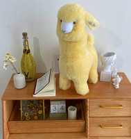 Juguete de Peluche de Piel de Oveja Personalizado para el Hogar, Juguete de Piel de Oveja Natural Cálida para Niños, Juguete de Alpaca Relleno de Piel de Oveja