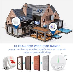 Système d'alerte médicale certifié CE avec 2 bracelets <span class=keywords><strong>SOS</strong></span> étanches pour les maisons de retraite, dispositif d'appel d'urgence - Product Image 3