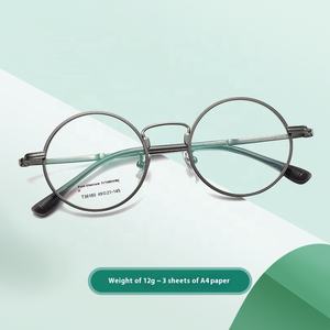 超軽量チタンユニセックス眼鏡韓国ストリートファッションスタイルゴールドとカラーフレーム付き男性女性の読書 - Product Image 3