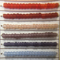 Perles de rocaille en verre mat de couleur unie pour la fabrication de bijoux, vente en gros, 2mm, 3mm, 4mm