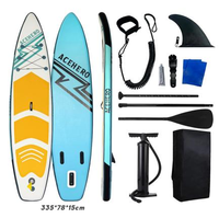 Planche de paddle gonflable double couche à aileron unique, 12 pieds, polyvalente, avec tous les accessoires, modèle 2026