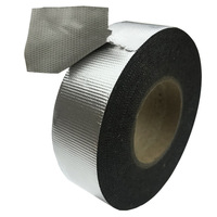Bande de papier d'aluminium renforcé Ruban adhésif haute température auto-adhésif ignifuge résistant au feu Ruban de conduit de papier d'aluminium