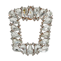 Boucle de chaussure en verre trapézoïdal avec strass modèle B1043B1044 de la marque SF, détachable, pour talons hauts