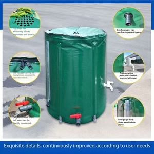 Baril <span class=keywords><strong>de</strong></span> récupération <span class=keywords><strong>d</strong></span>'eau <span class=keywords><strong>de</strong></span> pluie pliable <span class=keywords><strong>de</strong></span> 52 gallons en PVC avec robinet et grille supérieure <span class=keywords><strong>pour</strong></span> l'eau <span class=keywords><strong>de</strong></span> pluie des gouttières <span class=keywords><strong>pour</strong></span> jardin et pelouse - Product Image 4