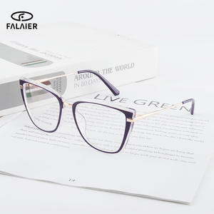 Montures de lunettes de vue œil de chat Falai, monture intégrale en Tr90, protection anti-lumière bleue, lunettes d'ordinateur unisexes 87081 - Product Image 3