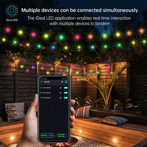 Guirlande lumineuse LED intelligente programmable pour décoration intérieure et extérieure, avec contrôle de couleur par points, lumières d'ambiance - Product Image 2