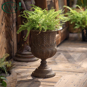 Maceta de hierro estilo retro europeo, con patas altas, estilo trofeo, jarrón decorativo para exteriores, para plantar en el hogar y el jardín. - Product Image 2