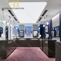 Vitrines de présentation de bijoux de luxe modernes, meubles de présentation en verre pour bijouteries, vitrine de vente au détail