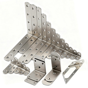 Support d'angle en acier inoxydable en forme de L pour étagère de meuble – Connecteurs durables - Product Image 1