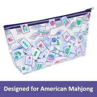 Sac de Mahjong américain en plastique imperméable Smooth-Glide Zipper Mahjong Tile Game Night Traveling Bag