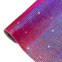 AB strass feuilles auto-adhésif cristal autocollant tissu maille pour bricolage tasse artisanat téléphone sacs vêtements chaussures-fabriqué verre Premium
