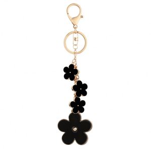 Women's Flower Bag Charms Enameled Keychain <b>Purse</b> Accessories Fashion Handbag Decoration Keyring - Product Image 1