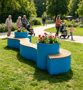 Bancs en fibre de verre imperméables pour aménagement paysager artistique, pour les lieux pittoresques et les pavillons de repos - Product Image 3