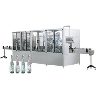 Chaîne de production CE entièrement automatique pour le remplissage et le capsulage de jus de fruits, la pasteurisation à chaud, l'étiquetage et le thermoformage pour bouteilles PET et en verre