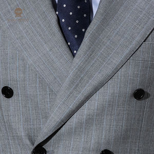 Abiti <span class=keywords><strong>Classici</strong></span> da Uomo in Lana <span class=keywords><strong>Super</strong></span> 140'S, Collo a Punta, Doppiopetto con 6 Bottoni, Stile Italiano per Completo Maschile - Product Image 4