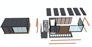 Maison modulaire multifonctionnelle en bois, <span class=keywords><strong>studio</strong></span>/maison d'hôtes de jardin, unité de vie extérieure moderne et durable, salon - Product Image 4