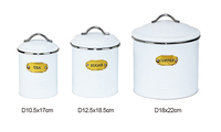 Ensemble de 3 boîtes hermétiques BX Kitchen pour comptoir, pour farine, sucre, café, thé, pour le comptoir de cuisine