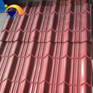 En kaliteli PPGI ön boyalı galvanize çelik levha çinko metal çatı oluklu fayans