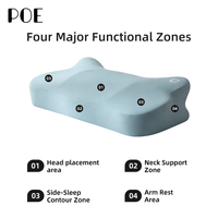 Almohada Cervical Ortopédica de Espuma Viscoelástica, Diseño Ergonómico Personalizable, Lavable, Alivio del Dolor de Cuello, Portátil, Tipo Hotel