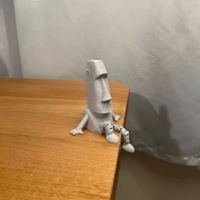 Statue MOAI Articulée Imprimée en 3D, Figurine MOAI de l'Île de Pâques, Décoration de Bureau, Jouet Amusant, Cadeau Original pour la Maison