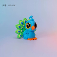 Figurines d'oiseaux mignonnes imprimées en 3D, jouet animal miniature coloré, figurine mignonne, jouet sensoriel anti-stress, ornement de bureau ou de voiture