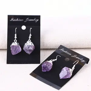 HZ harga pabrik murah aura raw amethyst point pipa cincin dengan