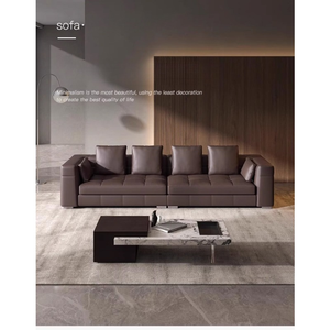 Divano in Pelle per Soggiorno a Tre Posti, Set Divano Moderno Nero per Soggiorno, Vendita all'Ingrosso - Product Image 6