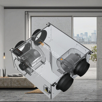 Systèmes CVC Industriels MIA – Échangeur de Ventilation à Vanne Bidirectionnelle 150m³/h avec Moteur pour CO2 et Humidité – Idéal Hôpitaux et Salles de Bain – Flexible