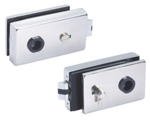 Piastra di alluminio <span class=keywords><strong>ACCA</strong></span> serratura porta a battente vetro a vetro senza cornice serratura porta con maniglia a leva - Product Image 2