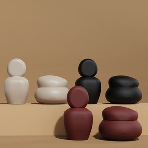 Contenitore per Candele in Ceramica Vuoto di Alta Qualità C&H, Fatto a Mano con Logo Inciso Personalizzato - Product Image 1