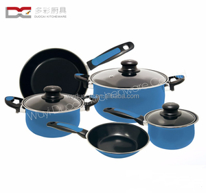 Di alta Qualità Diretta Della Fabbrica <span class=keywords><strong>Offerta</strong></span> Al Carbonio Colorful 10Pcs Cucina Cucinare Pentola Padella <span class=keywords><strong>Pentole</strong></span> <span class=keywords><strong>Set</strong></span> Con Copertura in Vetro Temperato - Product Image 5