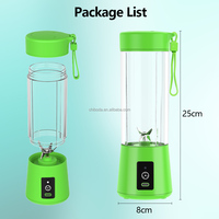 Mini-mixeur-presse portable électrique avec logo personnalisé, chargement USB, 400 ml, en acier inoxydable, étanche, sans balais, pour l'extérieur