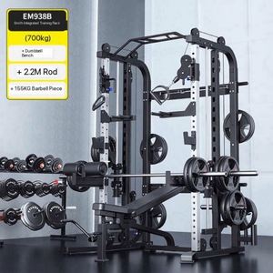 Máquina Smith Multifuncional MR Negra al por Mayor, Construcción de Acero, Equipo de Gimnasio Ecológico para Entrenamiento Físico en Casa - Product Image 3