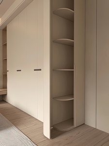 <span class=keywords><strong>Armadio</strong></span> da Soffitta Integrato HAIYUE con Ante a Battente, Guardaroba Personalizzato Bianco Opaco per Pareti Inclinata - Product Image 3