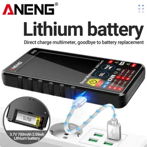 ANENG 615 - Comprobador de Voltaje y Corriente CA/CC Recargable con Pantalla Táctil Inteligente Automática de 6000 Lecturas, Herramientas para Electricistas - Product Image 3