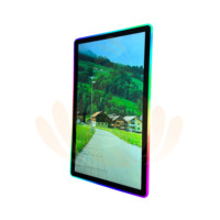 Monitor 4k layar sentuh tampilan game, LED dalam ruangan bezel led ganda akrilik IR 43 inci